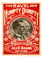 "THE RAVEL NEW HUMPTY DUMPTY" THEATRICAL POSTER.