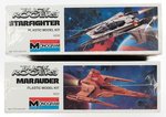 BUCK ROGERS MONOGRAM MODEL KIT FACTORY SEALED STARFIGHTER AND MARAUDER PAIR.