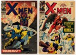 X-MEN COMIC LOT OF FOUR EARLY SILVER AGE ISSUES.