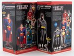 JUSTICE LEAGUE FULL SIZE MAQUETTE NEAR SET OF SIX IN BOXES.