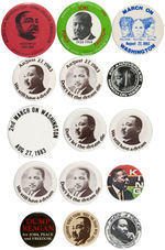 20TH ANNIVERSARY MARCH ON WASHINGTON 15 CELLULOID BUTTONS FROM AUG. 27, 1983.
