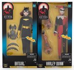 HARLEY QUINN & BATGIRL 12" FIGURE PAIR.