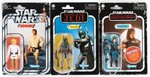 VINTAGE/RETRO COLLECTION STAR WARS FIGURE LOT OF SEVEN CARDED ACTION FIGURES.