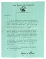 "SUPPLEE LONE RANGER CLUB" BADGE/FOLDER/LETTER.