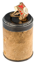 CAPTAIN MARVEL ROCKET RAIDER COMPASS RING WITH UNLABELED BUT PROBABLY ORIGINAL MAILING CANISTER.