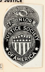 THE JUNIOR JUSTICE SOCIETY OF AMERICA" CLUB 1951 COMIC BOOK AD ORIGINAL PRODUCTION MECHANICAL ART.