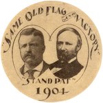 ROOSEVELT & FAIRBANKS "SAME OLD FLAG AND VICTORY" RARE JUGATE BUTTON.