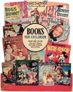 WHITMAN "BOOKS FOR CHILDREN" 1950s STORE DISPLAY STANDEE WITH BUGS BUNNY & OTHERS.