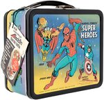 MARVEL COMICS' SUPER HEROES UNUSED METAL LUNCHBOX WITH THERMOS.