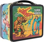 MARVEL COMICS' SUPER HEROES UNUSED METAL LUNCHBOX WITH THERMOS.