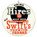 HIRES/SWIFT'S/SNACKETTE TWO-SIDED SIGN.
