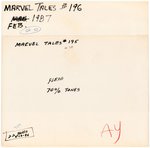 MARVEL TALES #195/196 COMPLETE STORY COLOR GUIDES SPIDER-MAN/TORCH/MS.MARVEL (ANDY YANCHUS COLORIST).