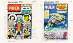 INCREDIBLE HULK #4 AND #5 COMPLETE STORY COLOR GUIDES FOR MARVEL MASTERWORKS (ANDY YANCHUS COLORIST).