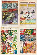 MARVEL'S SUPER ACTION VARIOUS STORY COLOR GUIDES (1970S AVENGERS REPRINTS BY ANDY YANCHUS COLORIST).