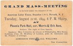 "THE RIGHT OF FREE SPEECH" EMMA GOLDMAN & CHAS. W. MOWBRAY AMERICAN LABOR UNION 1894 TICKET.