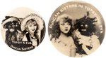 POCKET MIRROR PAIR SHOWING DUNCAN SISTERS IN THEIR ROLES FROM UNCLE TOM'S CABIN.