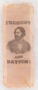 "FREMONT AND DAYTON!" BOLD 1856 PORTRAIT RIBBON.