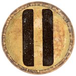 LINCOLN 1860 BRASS FRAMED FERROTYPE BADGE.