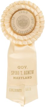 SPIRO AGNEW PERSONAL BADGE FOR 1968 NATIONAL GOVERNORS CONFERENCE.