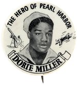 DORIE MILLER "THE HERO OF PEARL HARBOR" PORTRAIT BUTTON.