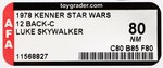 STAR WARS (1978) - LUKE SKYWALKER 12 BACK-C AFA 80 NM.