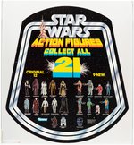 STAR WARS (1979)  "COLLECT ALL 21" ACTION FIGURES 1979 BELL HANGER ADVERTISING STORE DISPLAY SIGN AFA 90 NM+/MINT.