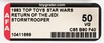 TOP TOYS STAR WARS: EL REGRESSO DEL JEDI/RETURN OF THE JEDI (1983) - STORMTROOPER AFA 50 VG.