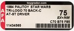 PALITOY STAR WARS: RETURN OF THE JEDI (1984) - AT-ST DRIVER TRI-LOGO 70 BACK-C AFA 75 EX+/NM.