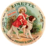 POCKET MIRROR FOR "LIMETTA HIGH BALL THE DRINK OF DRINKS" C. 1910.