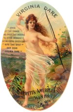 POCKET MIRROR FOR  VIRGINIA DARE WINE AND GODDESS DIANA C. 1905.