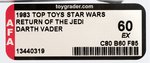 TOP TOYS STAR WARS: EL REGRESSO DEL JEDI/RETURN OF THE JEDI (1983) - DARTH VADER AFA 60 EX.