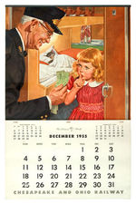 CHESSIE 1956 RAILROAD CALENDAR.