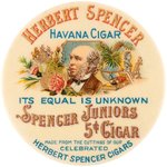 POCKET MIRROR FOR "HERBERT SPENCER HAVANA CIGAR" C. 1903.