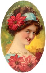 POCKET MIRROR RARITY DATED FOR SINGLE DAY (IN 1915) AND IN STUNNING COLOR.