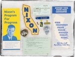 NIXON FOR GOVERNOR 1962 COLLECTION INC. TICKETS, DOOR HANGER, WHISTLE & MORE.