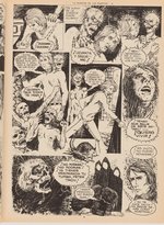 SOS #43 SPANISH HORROR COMIC BOOK COVER ORIGINAL ART.