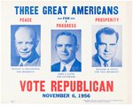 IKE, NIXON & DAVIS NORTH DAKOTA TRIGATE COATTAIL POSTER.