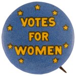 "VOTES FOR WOMEN" SUFFRAGE NINE STAR BUTTON.