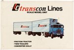 TRANSCON LINES JAPAN FRICTION TIN TRUCK & TWIN TRAILERS IN BOX.