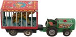 CIRCUS TRAILER SANKEI JAPAN FRICTION TIN CAGE TRAILER AND TRACTOR IN BOX.