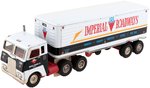 IMPERIAL ROADWAYS JAPAN FRICTION TIN TRUCK & TRAILER IN BOX.