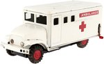 AMBULANCE HAJI JAPAN FRICTION TIN TRUCK IN BOX.