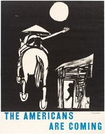 "THE AMERICANS ARE COMING" ANTI-VIETNAM WAR POSTER BY FRENCH ARTIST TOMI UNGERER.
