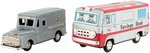 ARMORED CAR VAN SAVINGS BANK JAPAN FRICTION TIN TRUCK IN BOX & UNBOXED ARMORED CAR BANK.