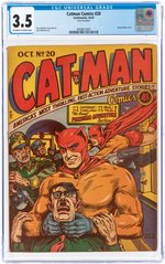 CATMAN COMICS #20 OCTOBER 1943 CGC 3.5 VG-.