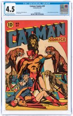 CATMAN COMICS #29 AUGUST 1945 CGC 4.5 VG+.