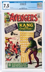 AVENGERS #8 SEPTEMBER 1964 CGC 7.5 VF- (FIRST KANG THE CONQUEROR).