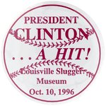 CLINTON LOUISVILLE SLUGGER BASEBALL SINGLE DAY EVENT BUTTON, TICKET AND MORE.