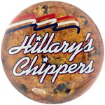 CLINTON "HILLARY'S CHIPPERS" BUTTON, ORIGINAL LETTER & RECIPE.