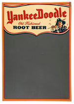 "YANKEE DOODLE ROOT BEER" EMBOSSED TIN CHALKBOARD.